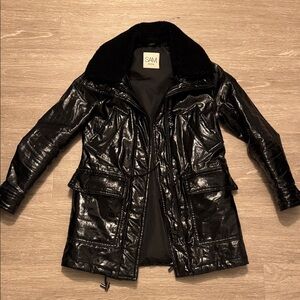 SAM. Women's Shiny Black Leather Jacket